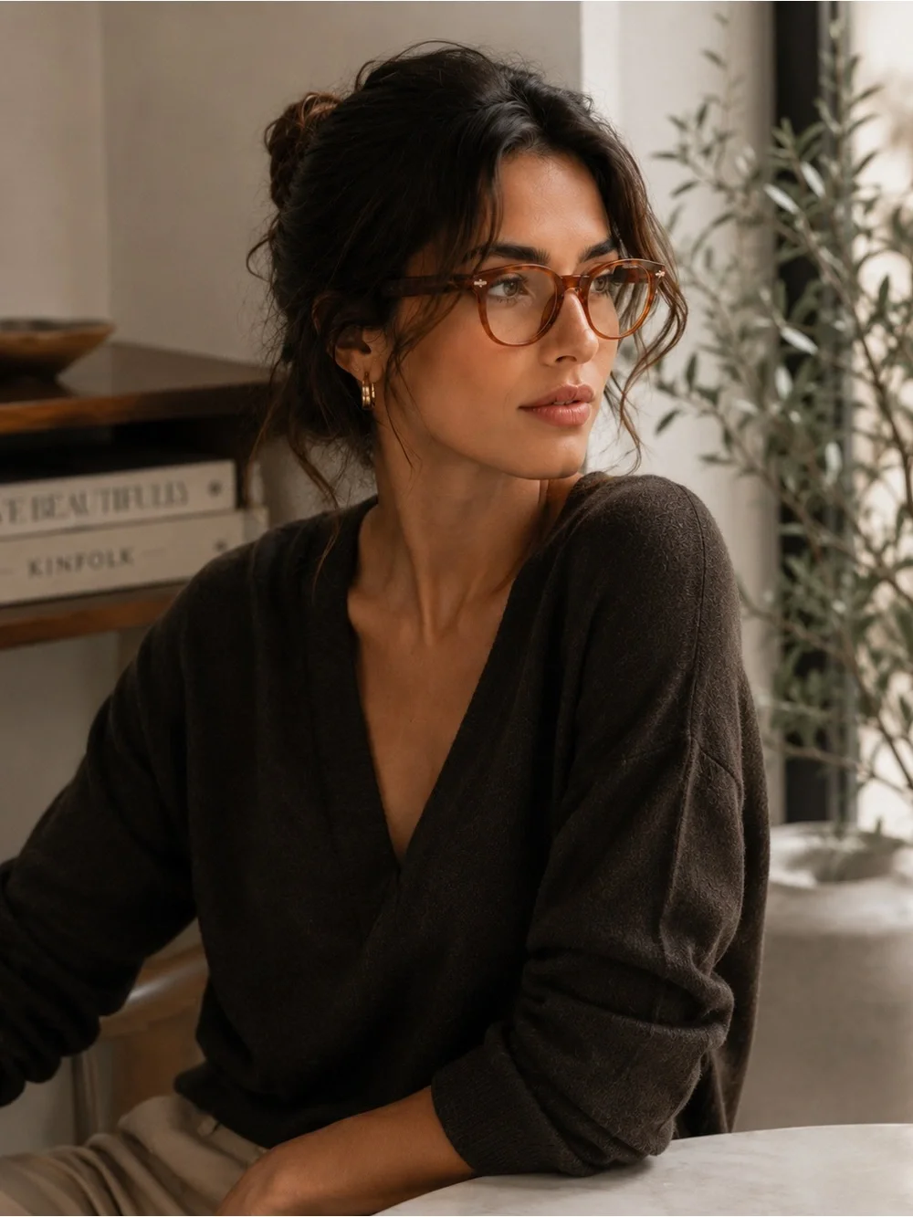 Persol Women's Amber Tortoiseshell Rectangle Glasses 3270-V 96 Terra di Siena